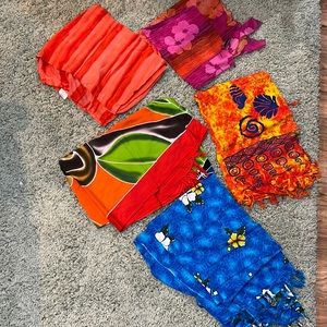 Set of 5 sarongs cover ups. New, never worn.